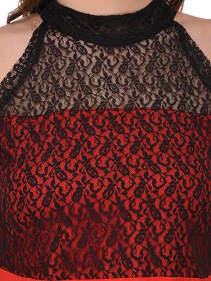red rayon maxi dress - 14800071 - Standard Image - 4