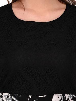 black poly crepe maxi dress - 14800077 - Standard Image - 4
