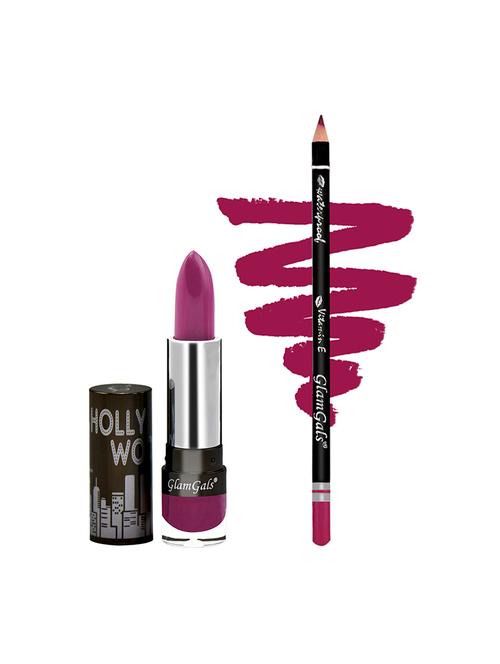 buy glamgals high definition lipstick cream finish 3.5gm & get lip liner pencil free - 14800098 - Standard Image - 1