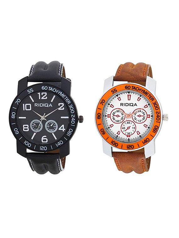 Set of 2 round dial analog watch -(RD-114-RD-119) - 14800459 - Zoom Image - 1