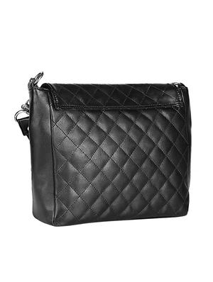 black leatherette regular sling bag - 14800750 - Standard Image - 2