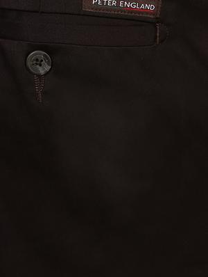 brown cotton blend flat front formal trouser - 14801694 - Standard Image - 3