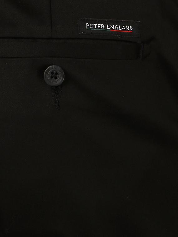 black cotton blend flat front formal trouser - 14801699 - Zoom Image - 3