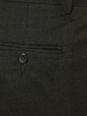 grey polyester blend flat front formal trouser - 14801704 - Standard Image - 3