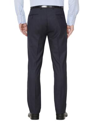 blue polyester blend flat front formal trouser - 14801705 - Standard Image - 2