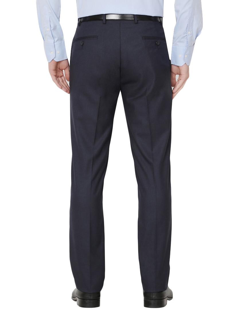 blue polyester blend flat front formal trouser - 14801705 - Zoom Image - 2