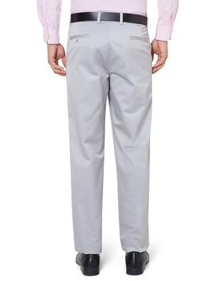 grey cotton blend pleated formal trouser - 14801712 - Standard Image - 2