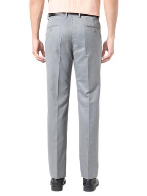 grey polyester blend flat front formal trouser - 14801714 - Standard Image - 2