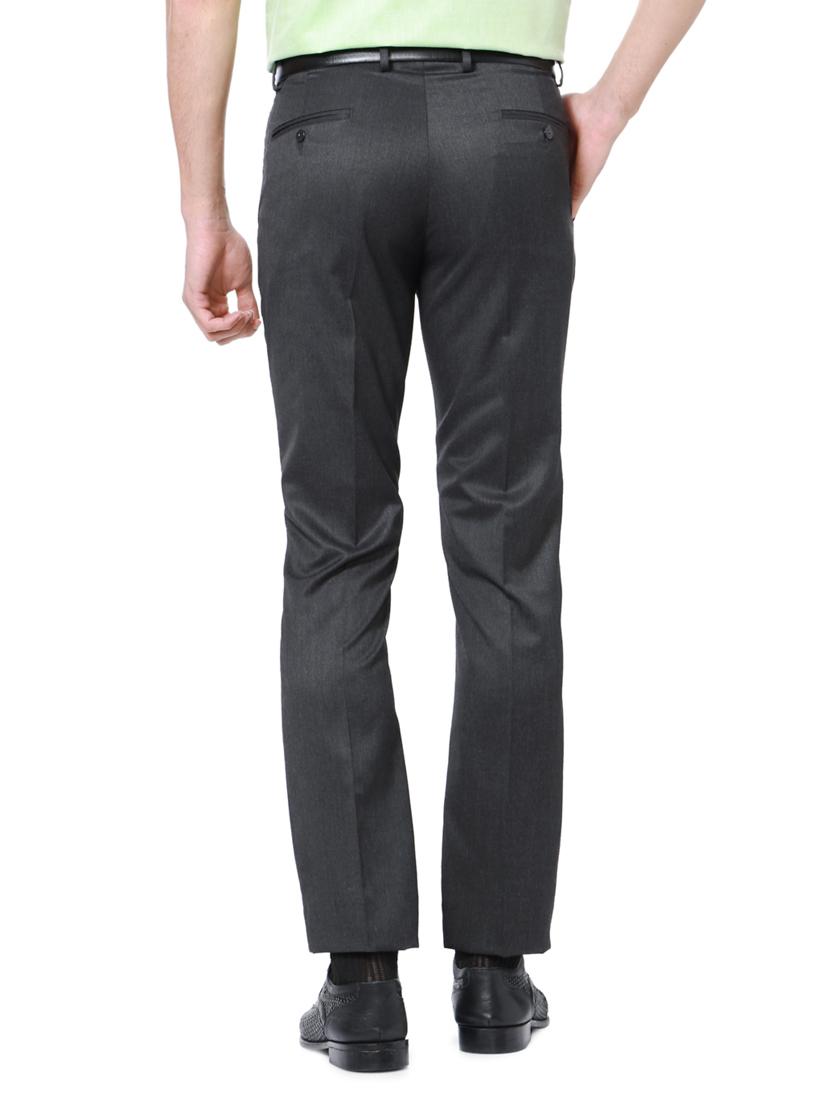 grey polyester blend flat front formal trouser - 14801720 - Zoom Image - 2