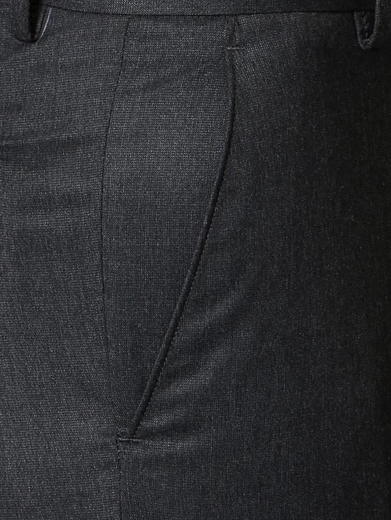 grey polyester blend flat front formal trouser - 14801720 - Zoom Image - 3