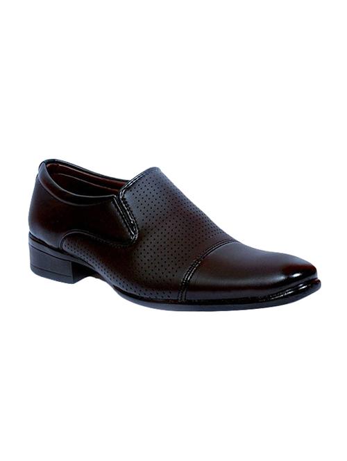 black leatherette formal slip on - 14804824 - Standard Image - 1