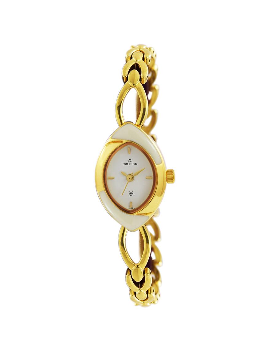 maxima white dial watch for women - 42080bmly - 14805728 - Zoom Image - 1