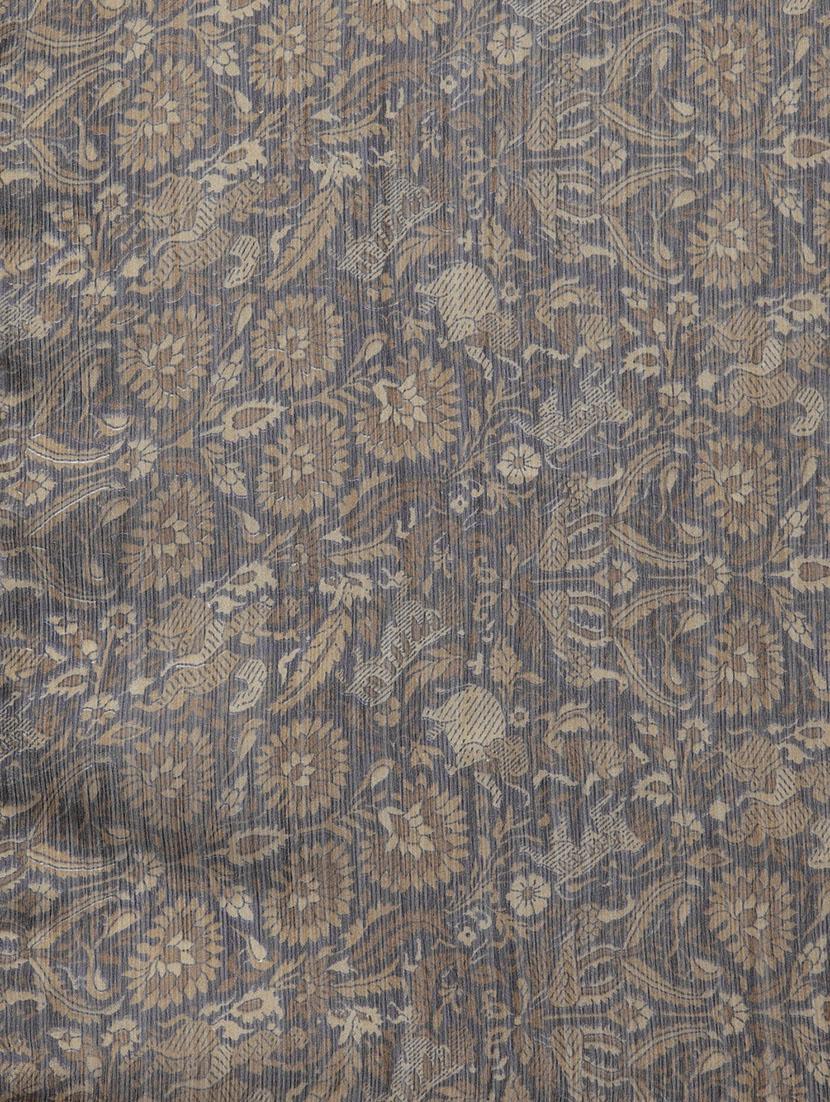 blue georgette printed saree with blouse - 14806950 - Zoom Image - 4