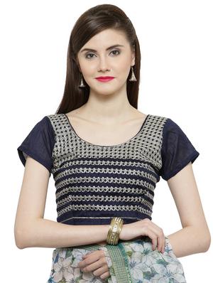 grey georgette printed saree with blouse - 14807139 - Standard Image - 3