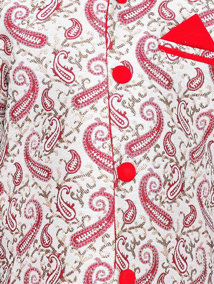 red jute kurta set - 14808684 - Zoom Image - 5