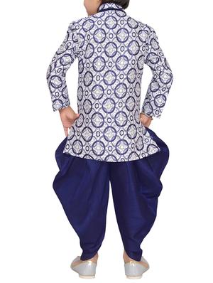 blue jute sherwani set - 14808686 - Standard Image - 3