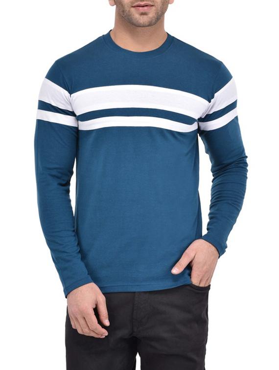 blue cut & sew t-shirt - 14810246 - Zoom Image - 1