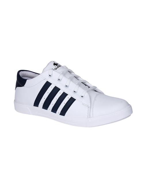 hand walk white leatherette lace up sneakers - 14810789 - Standard Image - 1