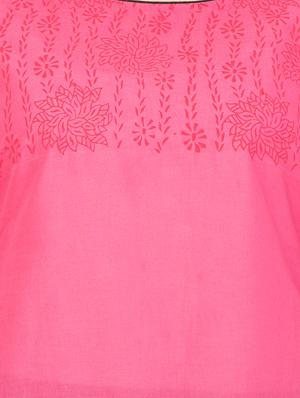 pink cotton straight kurta - 14810937 - Standard Image - 3