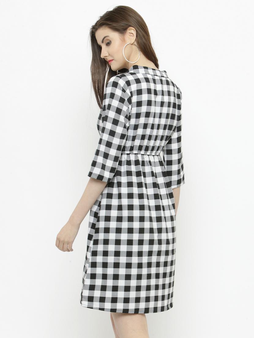 black printed casual dress - 14811734 - Zoom Image - 3