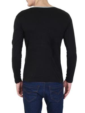 black cotton t-shirt - 14811821 - Standard Image - 3