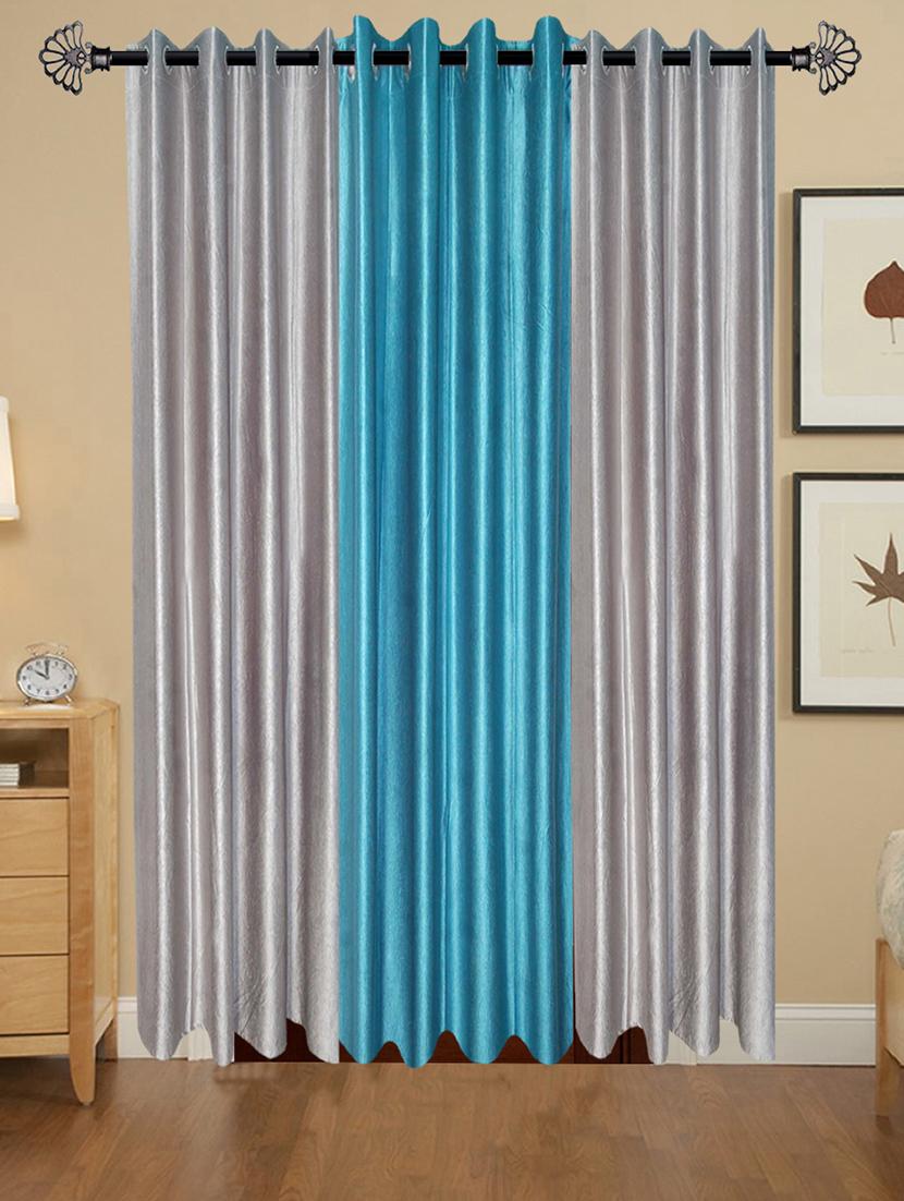Home Desires Premium Crush Quality Set of 3 Door Curtains - 14813205 - Zoom Image - 1