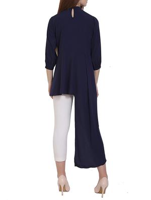 navy blue asymmetric tunic - 14815055 - Standard Image - 3