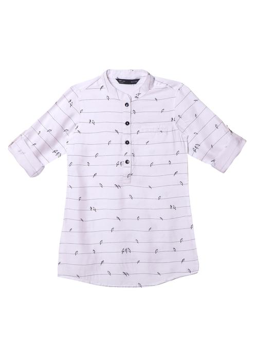 white polyester kurta - 14815423 - Standard Image - 1