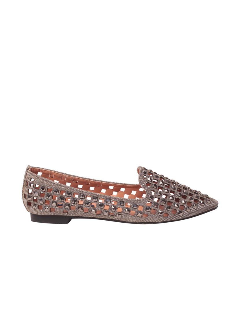 grey faux leather slip on ballerina - 14815485 - Zoom Image - 2