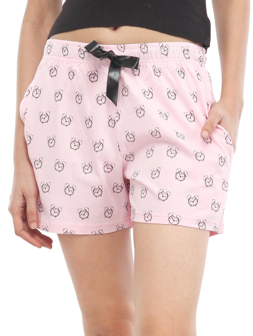 pink printed sleepwear shorts - 14815704 - Zoom Image - 1