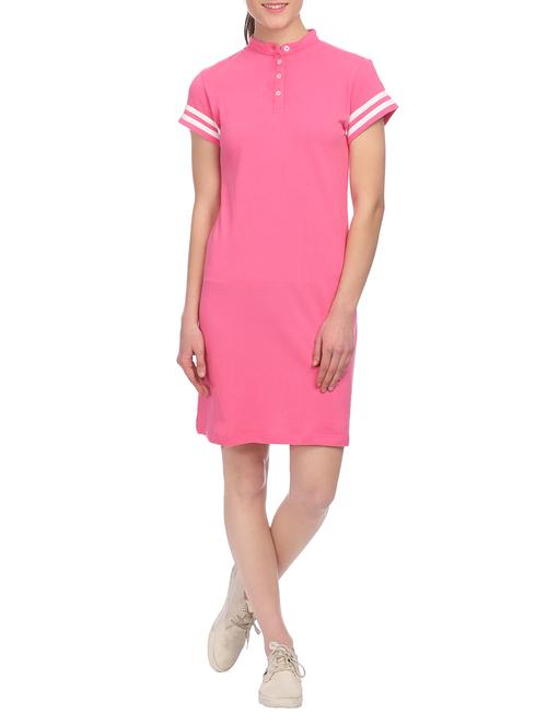 pink cotton shift dress - 14815838 - Standard Image - 1
