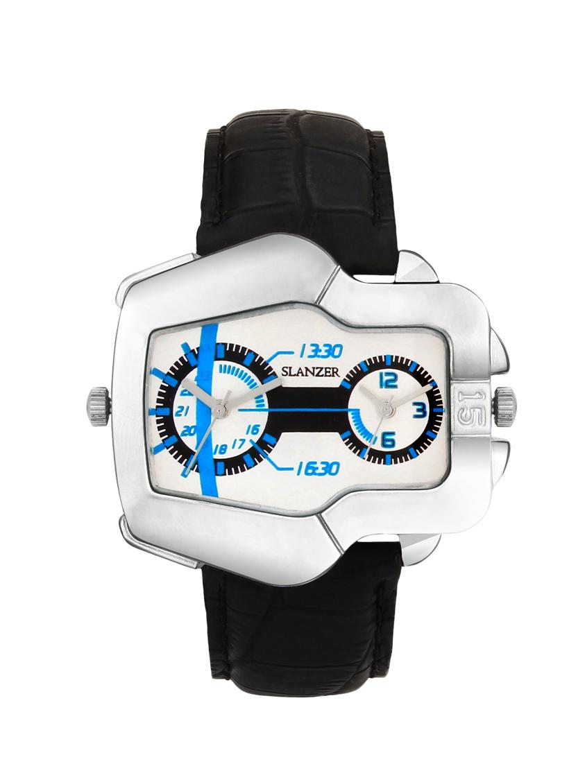 Slanzer Cavalier SLZ-0101 White Dial Dual Time Display Watch - 14816347 - Zoom Image - 1