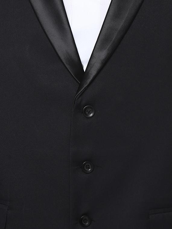 black solid classic waist coat - 14816763 - Zoom Image - 4