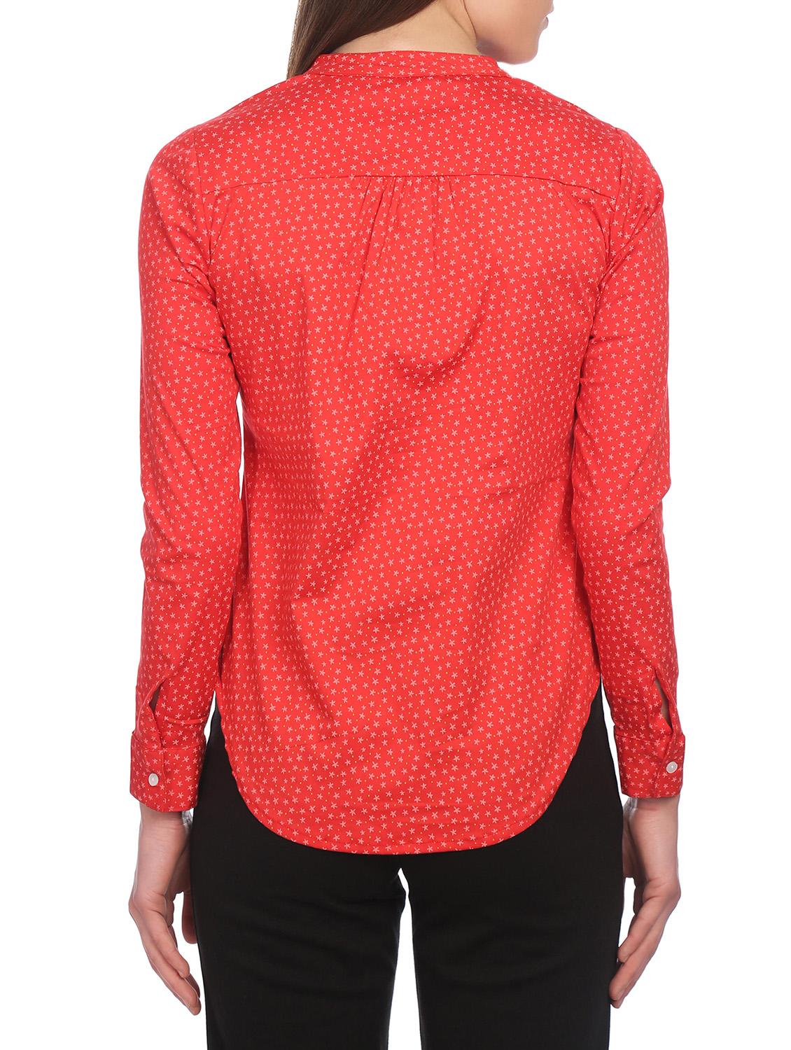 red printed casual top - 14817108 - Zoom Image - 4