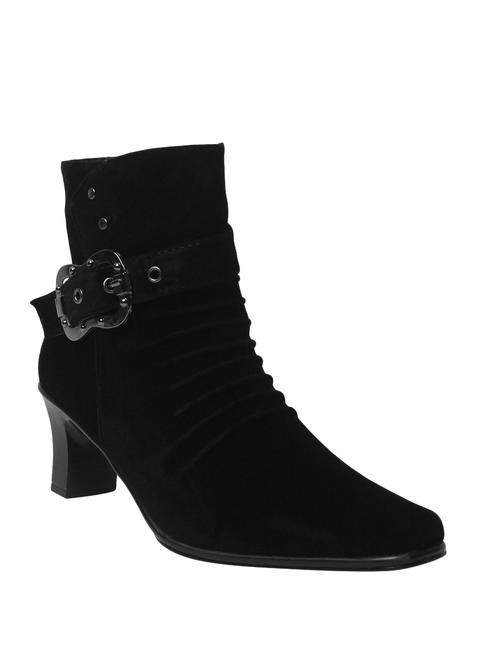 black faux leather ankle boot - 14817446 - Standard Image - 1
