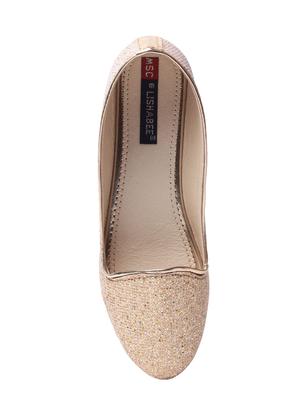 gold faux leather slip on ballerina - 14817450 - Standard Image - 4