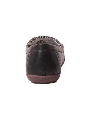 black faux leather slip on loafers - 14817472 - Standard Image - 3