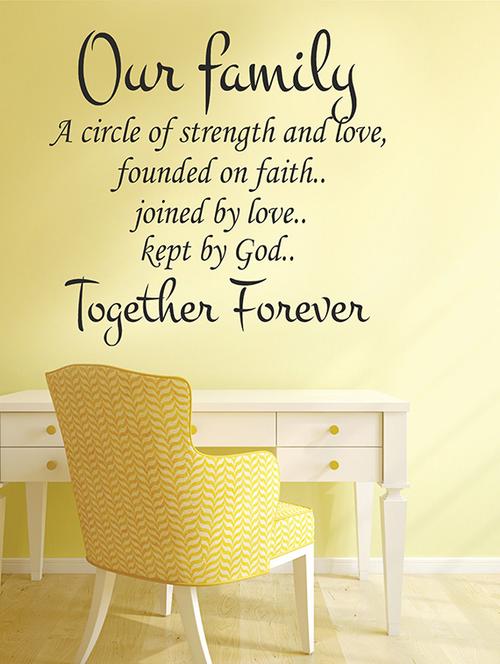 Sehaz Artworks ACirlcleOfStrength Black color Wall Sticker - 14818261 - Standard Image - 1