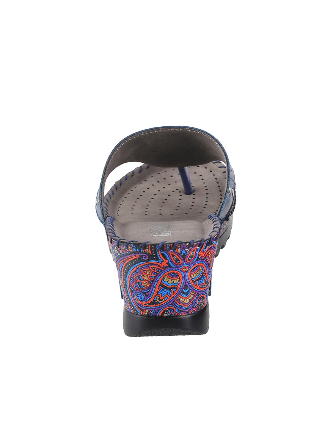 blue open thong wedge - 14841093 - Zoom Image - 3