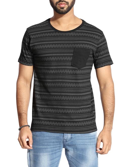 black cotton pocket tees tshirt - 14842043 - Standard Image - 1
