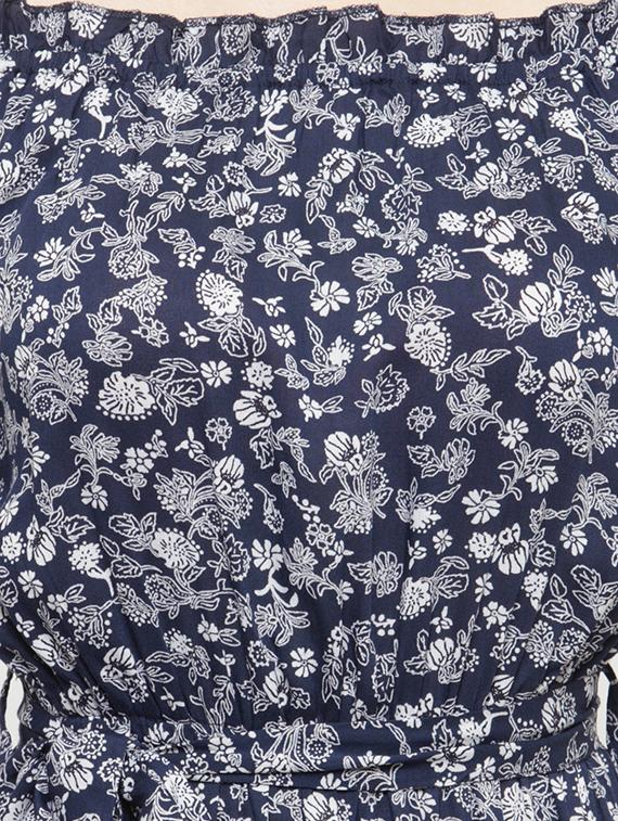 dark blue floral maxi dress - 14842992 - Zoom Image - 4