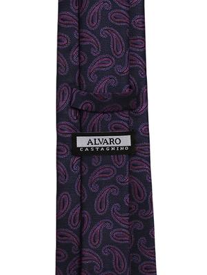 black :: purple microfiber tie - 14843150 - Standard Image - 2