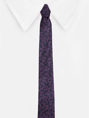 black :: purple microfiber tie - 14843150 - Standard Image - 4