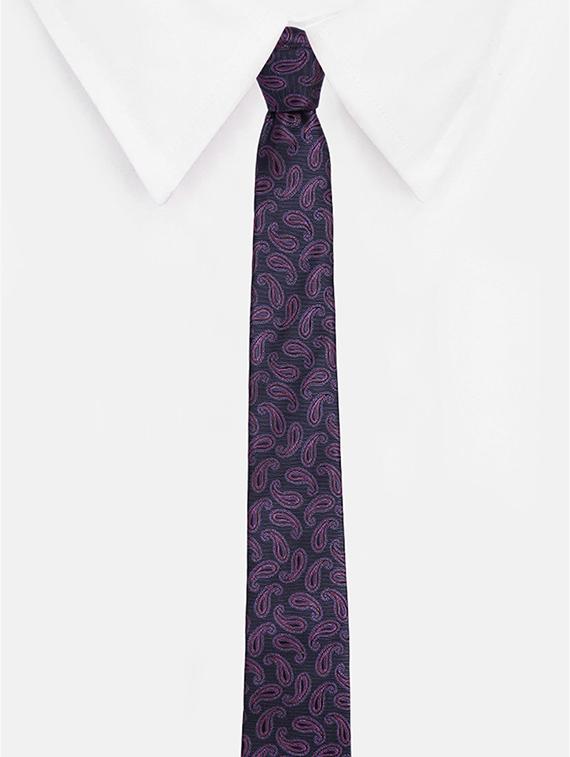 black :: purple microfiber tie - 14843150 - Zoom Image - 4