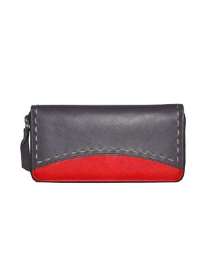 grey leather regular clutch - 14843432 - Standard Image - 2