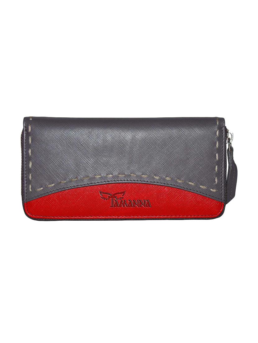 grey leather regular clutch - 14843432 - Zoom Image - 1