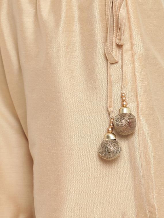 beige cotton flared palazzo - 14844675 - Zoom Image - 4