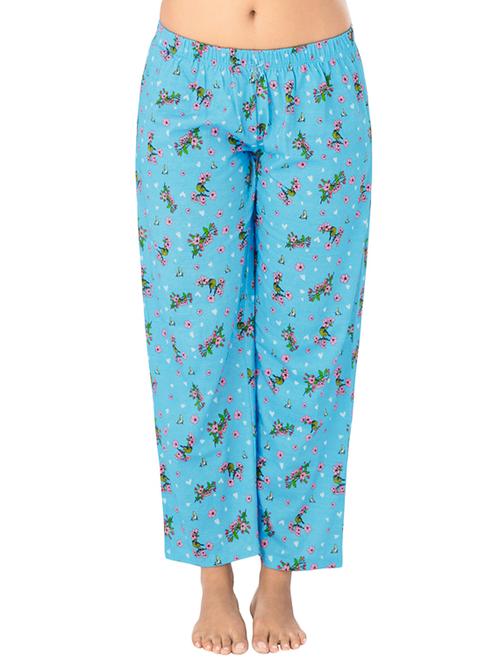 blue printed cotton pajama - 14844787 - Very Small Image - 1