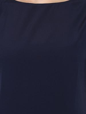 solid blue casual top - 14844830 - Standard Image - 4