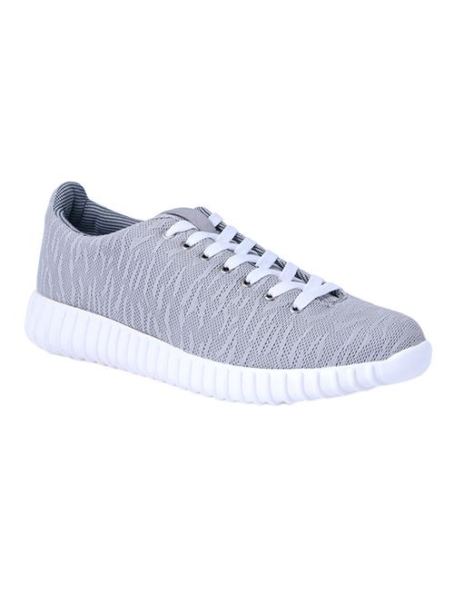 grey mesh lace up sport shoes - 14844923 - Standard Image - 1